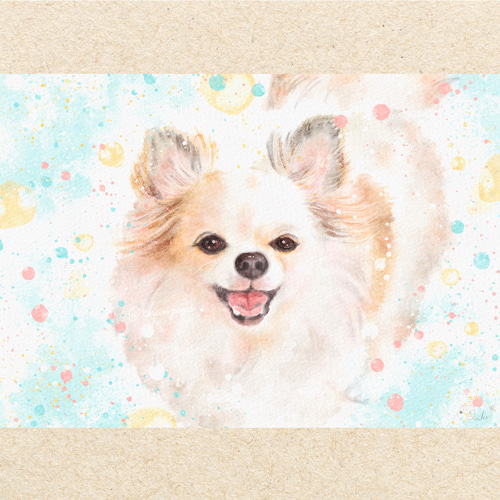 ペット似顔絵 犬 猫 絵 うちの子 イラストオーダー イラスト 染矢敦子