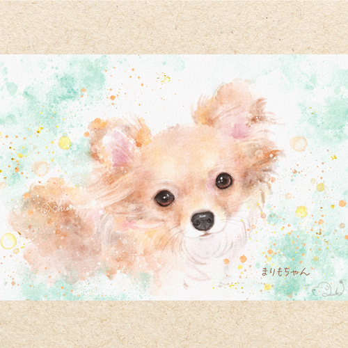 ペット似顔絵 犬 猫 絵 うちの子 イラストオーダー イラスト 染矢敦子