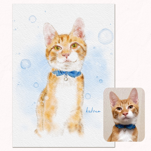 ペット似顔絵 犬 猫 絵 うちの子 イラストオーダー | 誕生日
