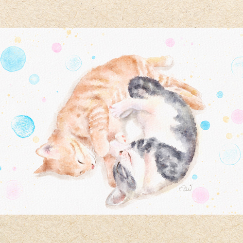 ペットの似顔絵オーダー　猫 ペットの似顔絵 ネコ似顔絵 オーダーメイド リアル イラスト