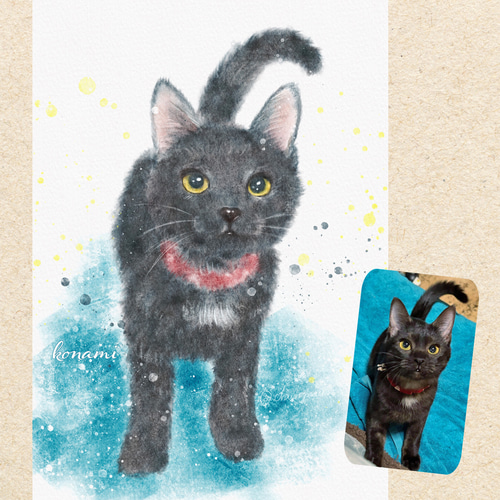 ペット似顔絵 犬 猫 絵 うちの子 イラストオーダー イラスト 染矢敦子