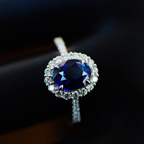 ⭐天然 ロイヤルブルーサファイア ダイヤ リング k18WG 文芸」K18WG 天然ロイヤルブルーサファイア 天然ダイヤモンド