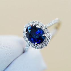 ロイヤルブルー」K18 天然ロイヤルブルーサファイア 天然ダイヤモンド
