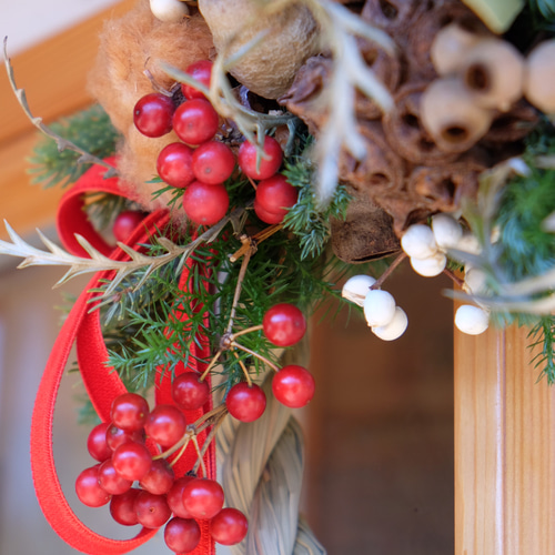 大きめ　飾る向き×クリスマス×しめ縄8way  クリスマスリース　しめ縄リース しめ縄リース～クリスマス＆お正月～ Creema限定クリスマス2025