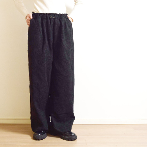 松ちゃん！2点　アンティカ　ボタニカルジャガード　サルエルパンツ　総柄　M 松ちゃん様専用！2点 アンティカ ボタニカルジャガード サルエル