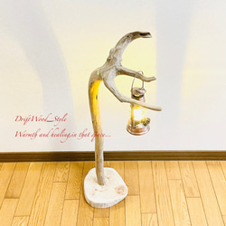 流木インテリア 芸術的な造形を描く無垢の流木スタンド ランタンやエアプラントを飾れる置物 北欧 照明 木材 N61 4枚目の画像