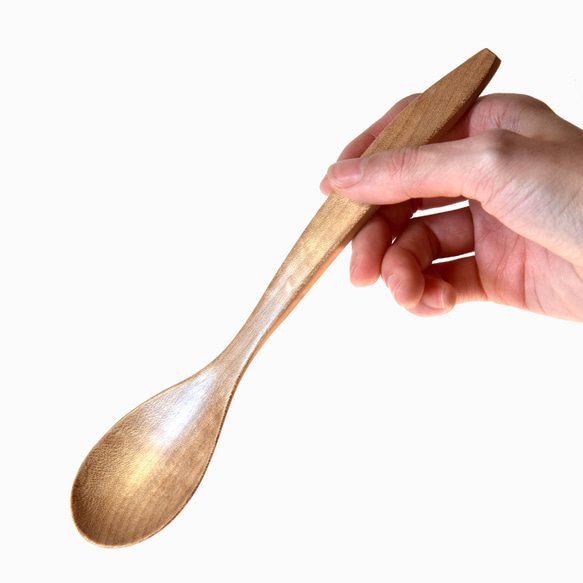 木製 熊本県産材「楓(かえで)」スプーン210・ カレースプーン (品番001