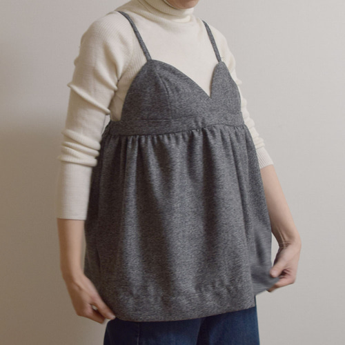 Ｔ．japan キャミソール　グレー ソフトツイード☆ビスチェ☆キャミソール☆グレー ベスト amufact 通販