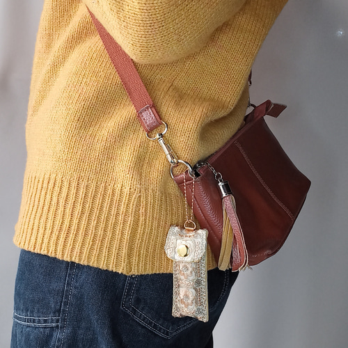 インド刺繍リボンのリップクリームケース＊Vol.2＊印鑑ケース その他