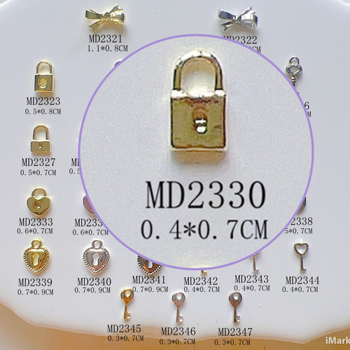 50個)ネイルパーツ MD2321〜MD2347 鍵 デコパーツ ネイル用品専門 通販
