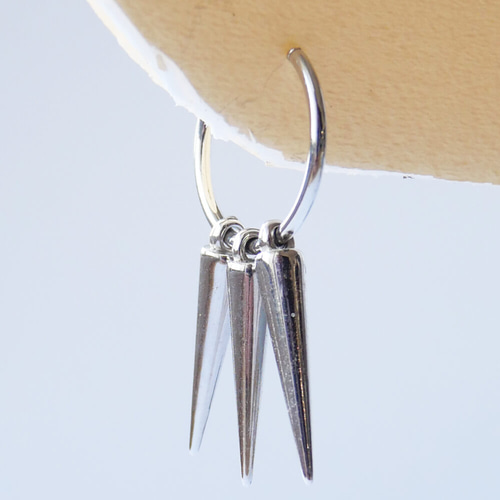 トゲトゲ リング シルバーカラー イヤリング パンクロック V系