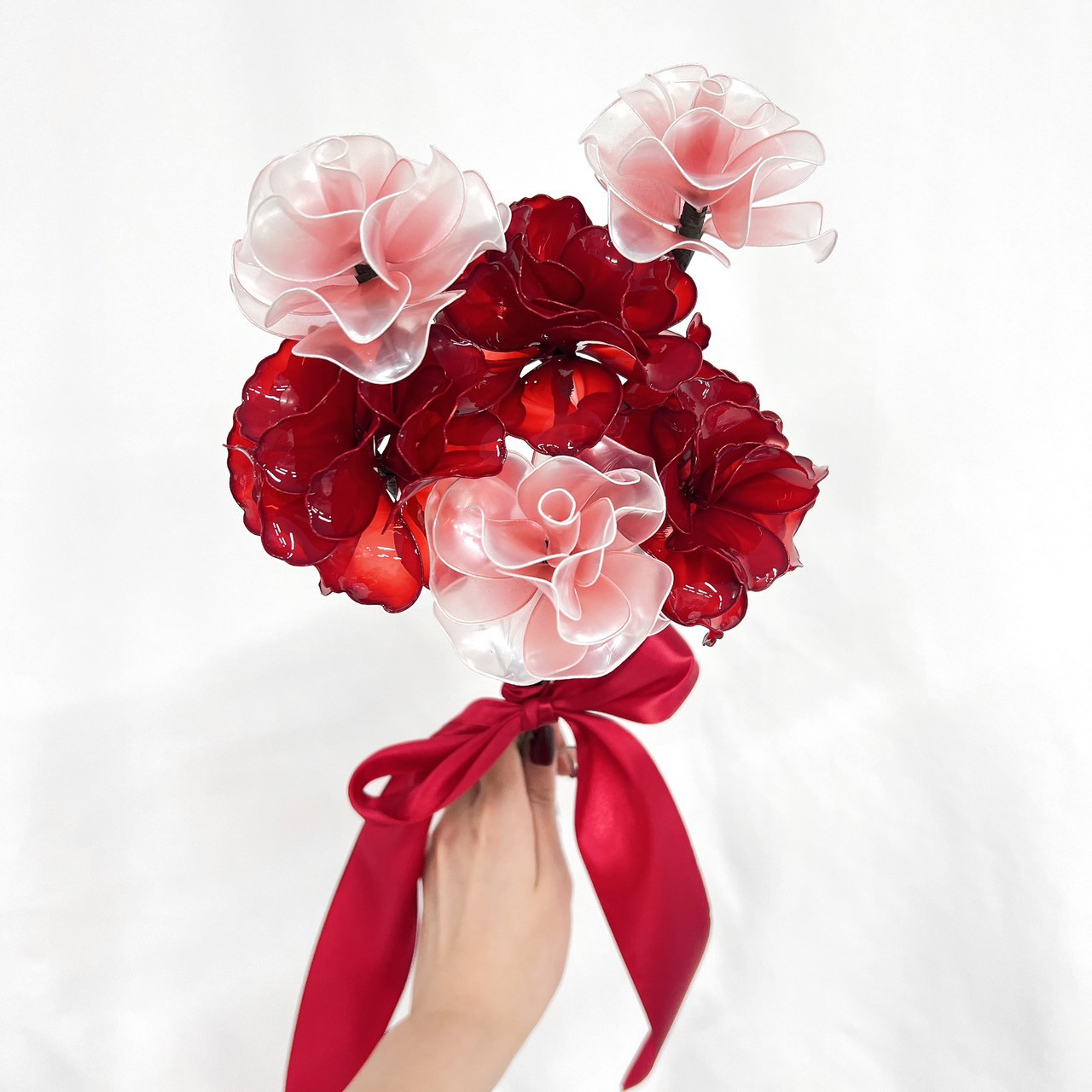 【お得なブーケ】カーネーションと薔薇ブーケ　６本セット　b2019