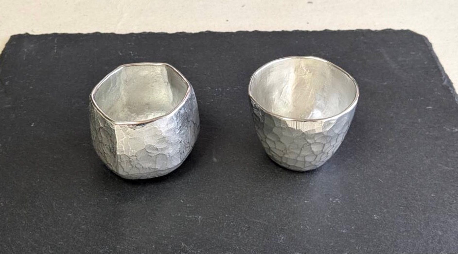 錫製お猪口　『刻：仁-穂セット　koku：ni -ho 』