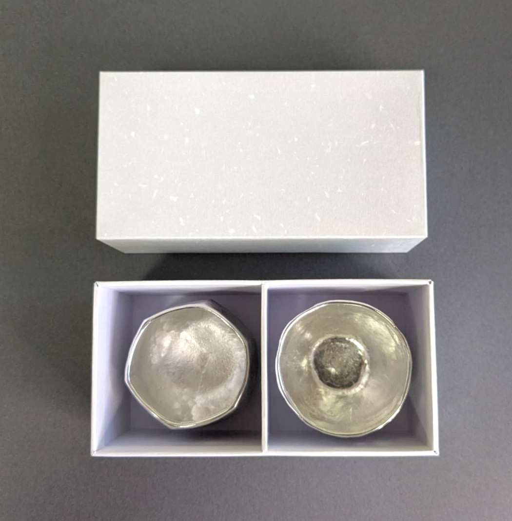 錫製お猪口　『刻：仁-穂セット　koku：ni -ho 』