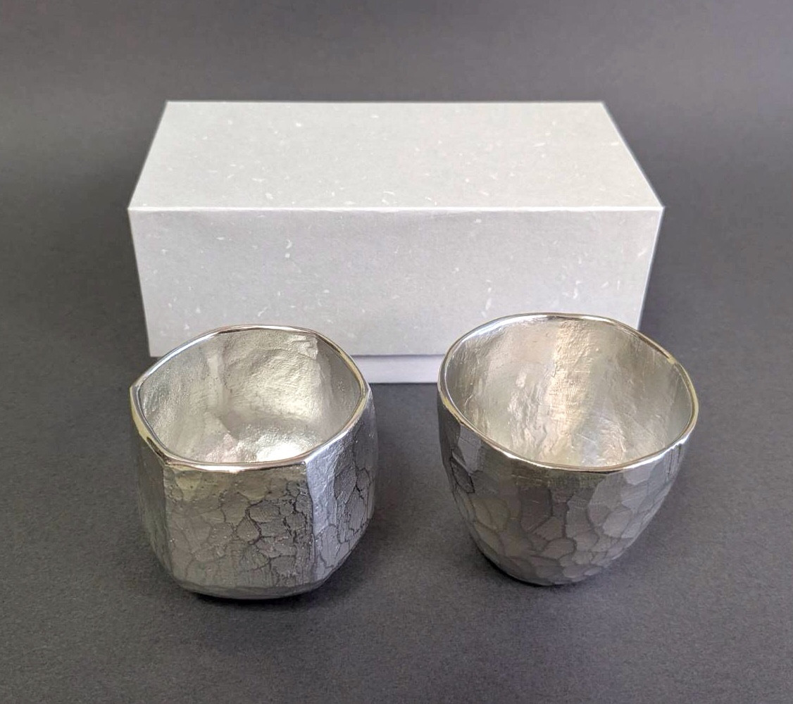 錫製お猪口　『刻：仁-穂セット　koku：ni -ho 』