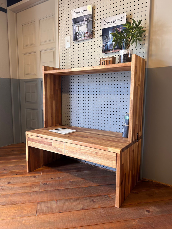 アカシア木製ローテーブル［机　デスク　1人用　ハンドメイド］ アカシア木製ローテーブル［机 デスク 1人用 ハンドメイド］