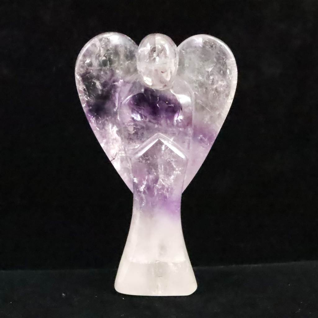 ブラジル ゴイアス産 アメジストファントムクォーツ 110mmエンジェル 天使 レインボー 253g #48280