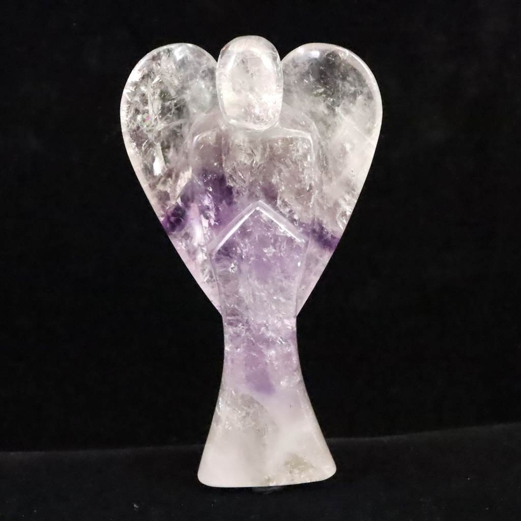 ブラジル ゴイアス産 アメジストファントムクォーツ 130mmエンジェル 天使 304g #76288