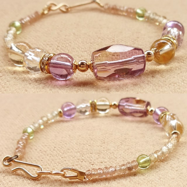 アメトリンをジュエリーのように♪｜アメトリンｘ宝石質ジルコンｘアメジストｘシトリンｘペリドットｘ水晶
