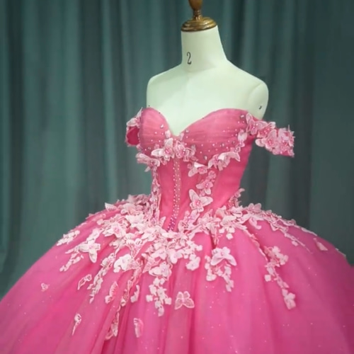 買わないと損！ローズピンク リボンの飾り ビビッドピンク 可愛い袖