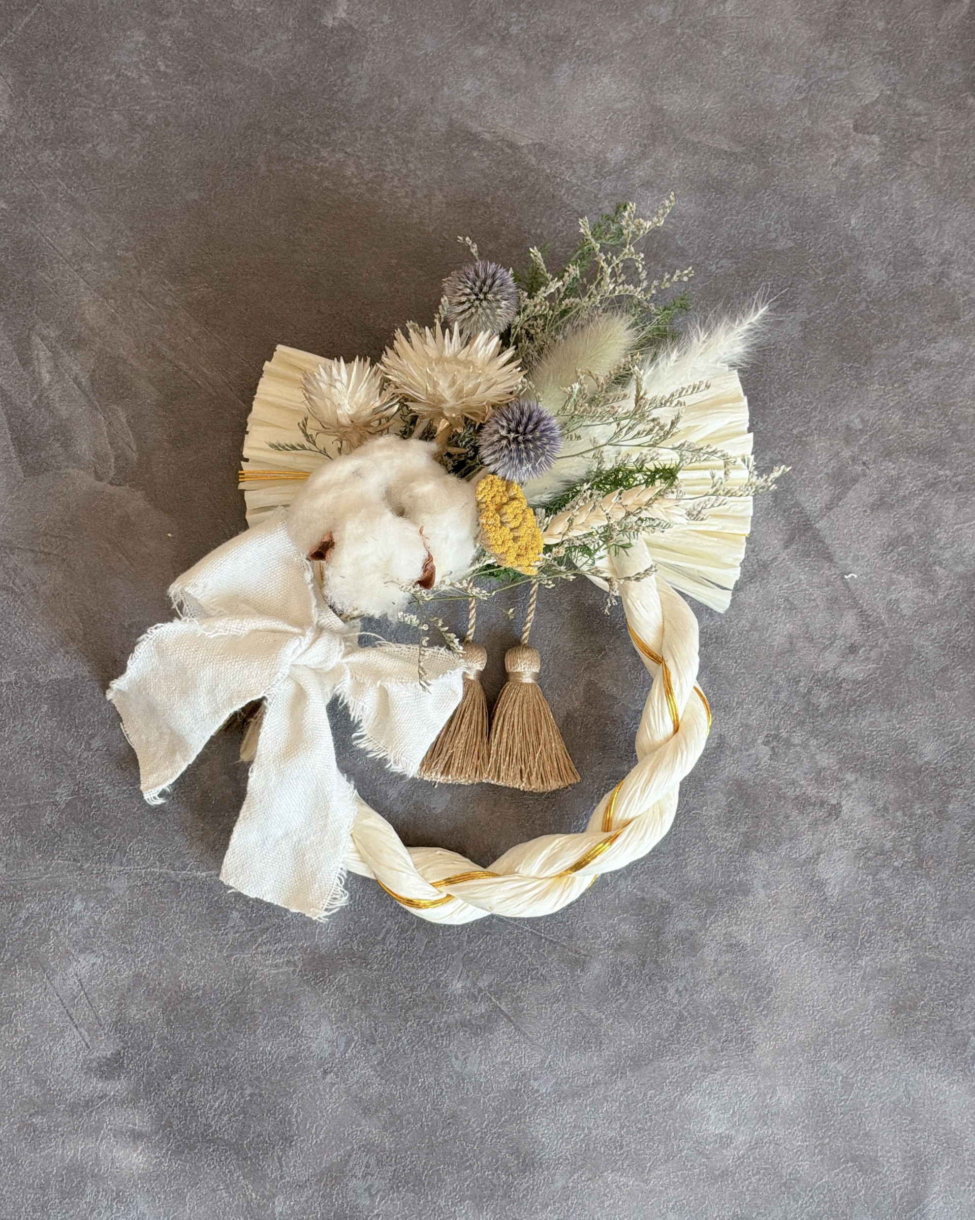 販売28日まで 【お正月後も楽しめるしめ縄リース】 しめ縄アレンジ