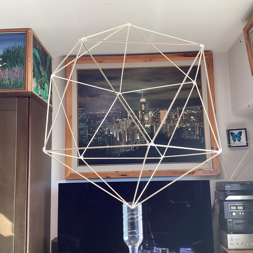 京都銘竹　図面竹　オブジェ　手作素材　縦約48cm 胴周約44cm 希少品 京都銘竹図面竹オブジェ手作素材縦約48cm 胴周約44cm 希少品