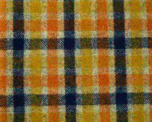 ハリスツイード ネイビー×ベージュ チェック 25×25cm ウール はぎれ