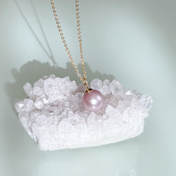 特集掲載　希少カラー モーヴピンク 淡水パール ネックレス 誕生日 ギフト プレゼント 母の日 14kgf 3枚目の画像