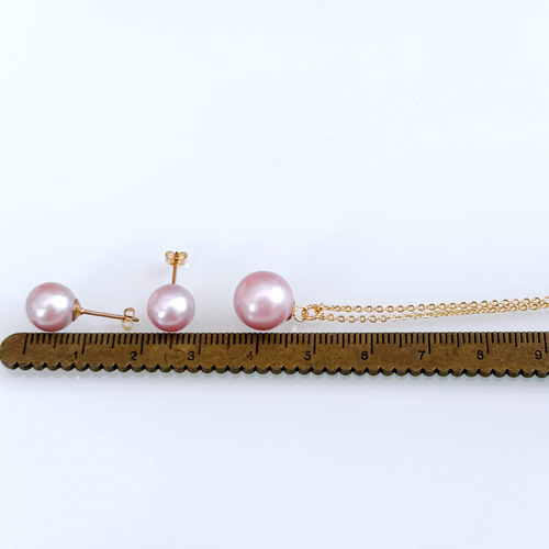 希少カラー モーヴピンク 淡水パール ピアス イヤリング 誕生日 ギフト