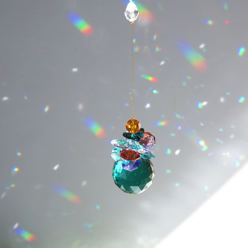 1点物☆レア☆宝石箱みたいな エメラルドサンキャッチャー