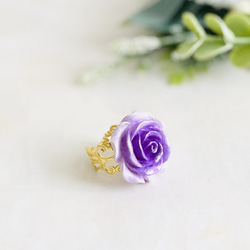 オリジナルローズリング・バイオレット濃淡（RG16） 2枚目の画像