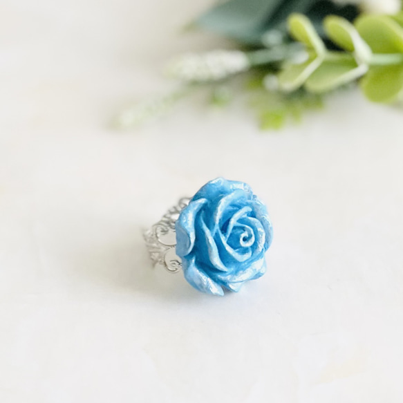 オリジナルローズリング・ターコイズブルー（RG18） 2枚目の画像
