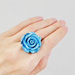 オリジナルローズリング・ターコイズブルー（RG18） 3枚目の画像