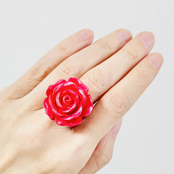 オリジナルローズリング・深紅（RG19） 3枚目の画像