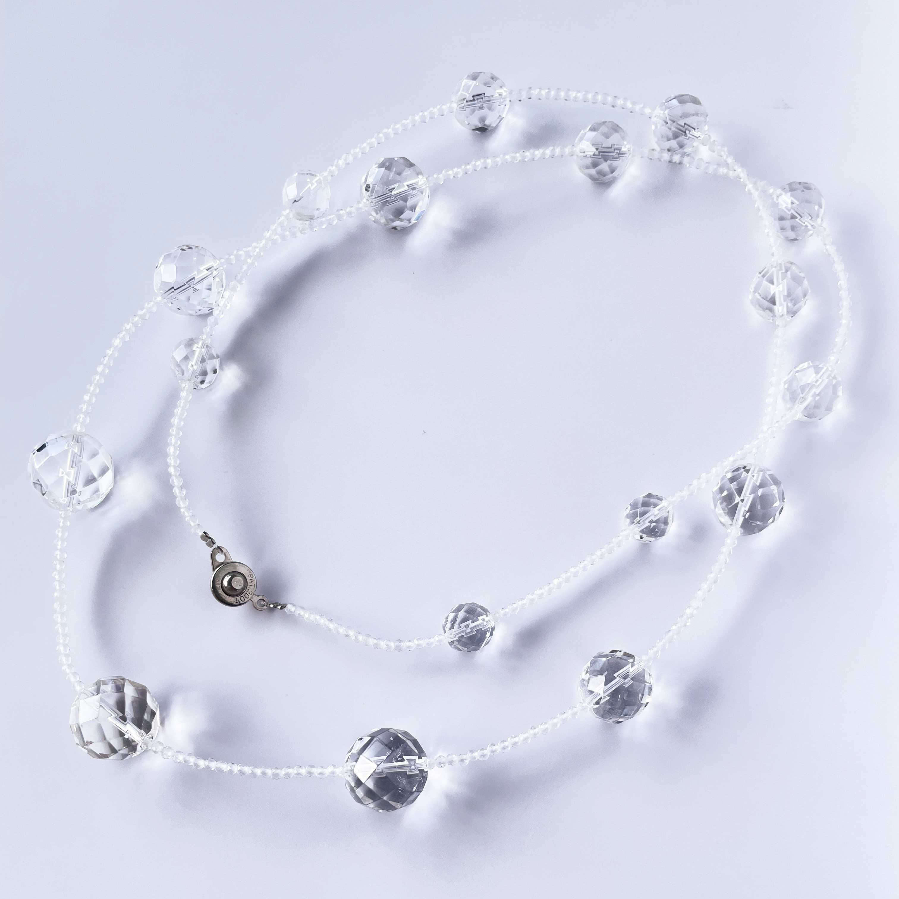 水晶だらけ♡大粒ロングネックレス 5,400円