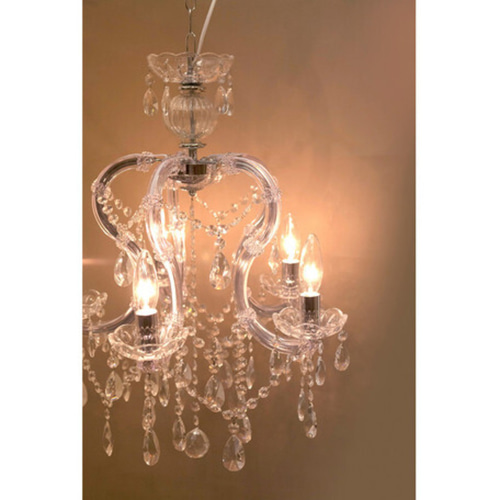 SALE / 吊照明】E12/水雷型LED電球対応☆クリスタルガラスシャンデリア  