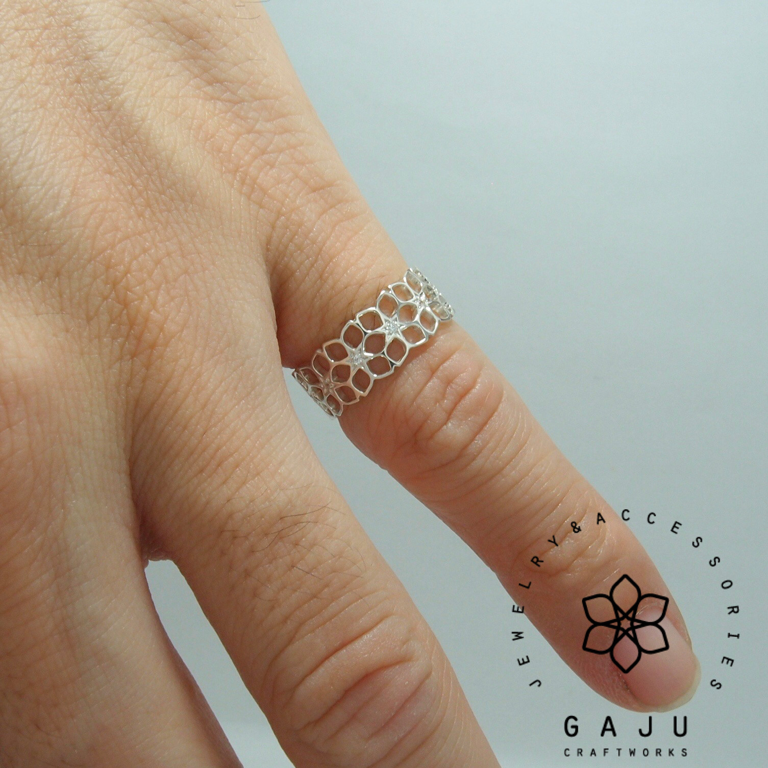 gajuvana ninefold ring SILVER925(CZ)