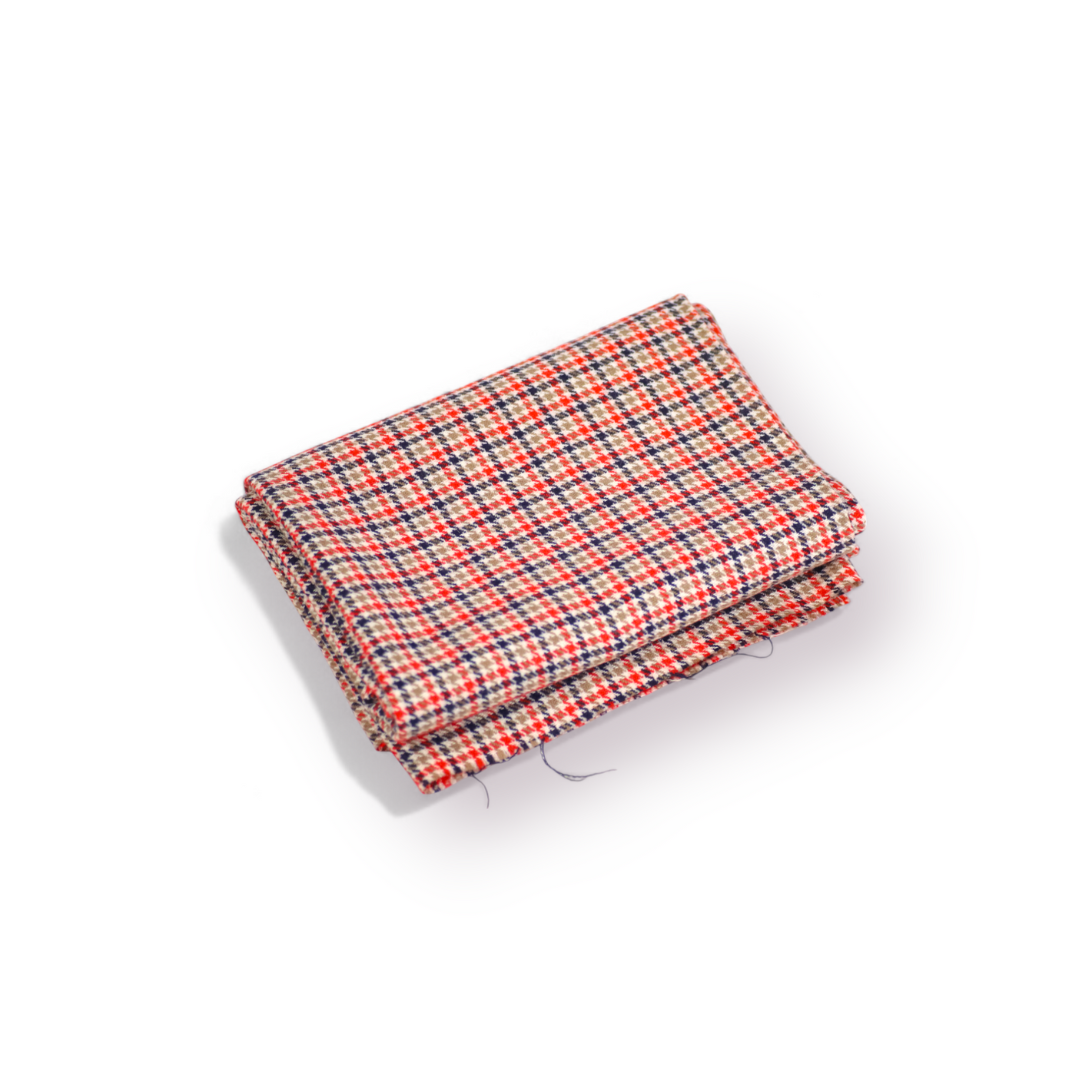 【着分販売】イタリア製／チェック生地　～ウール100％～