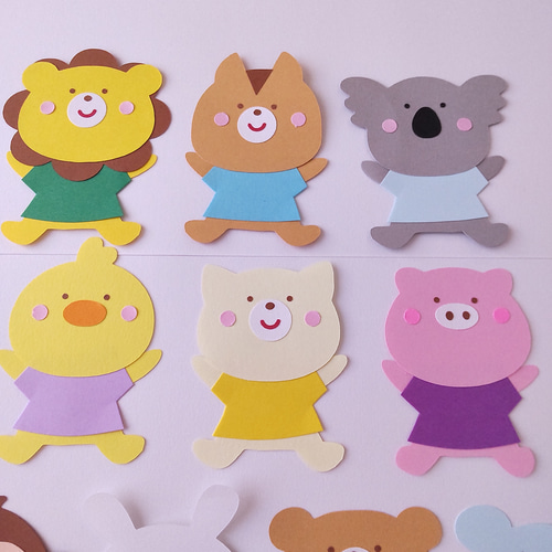 ペーパークラフト メッセージカード アルバム 保育 動物 アニマル パンチ Amazon.co.jp: メッセージカード動物花6枚クラフトパンチ