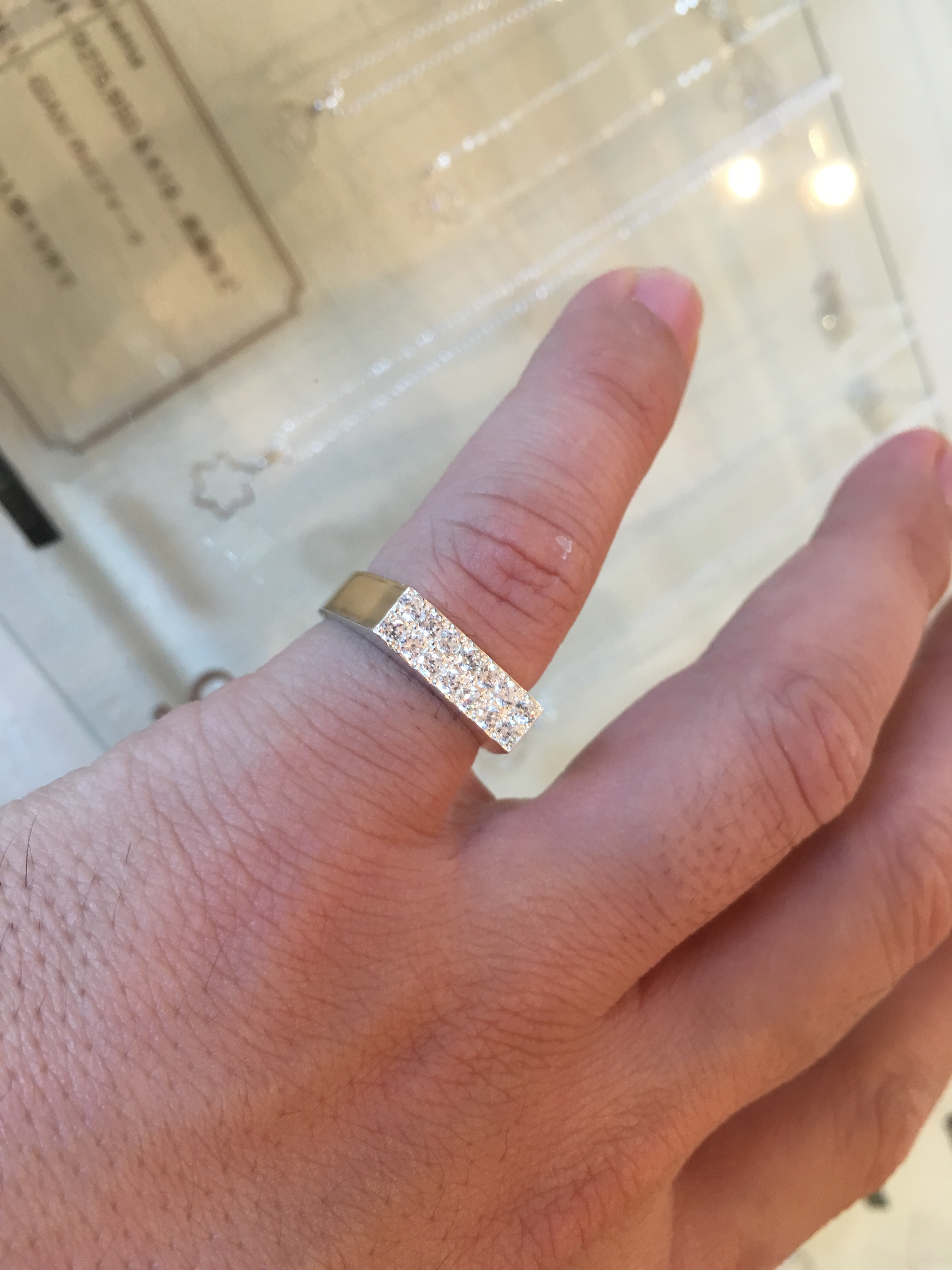 ジルコニア2ラインリング / jem 2line ring キュービックジルコニア