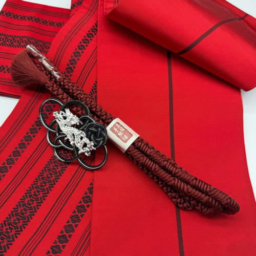 目玉商品】2565半幅帯＆龍の帯留め・帯飾り・帯締め 博多織 和装小物