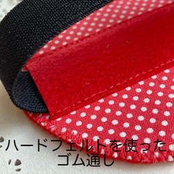 フェルトの名札★豆まき２月赤鬼さん★児童館や保育実習に★彡幼稚園バッジ　ワッペン名入れします　保育士　保育士名札 6枚目の画像