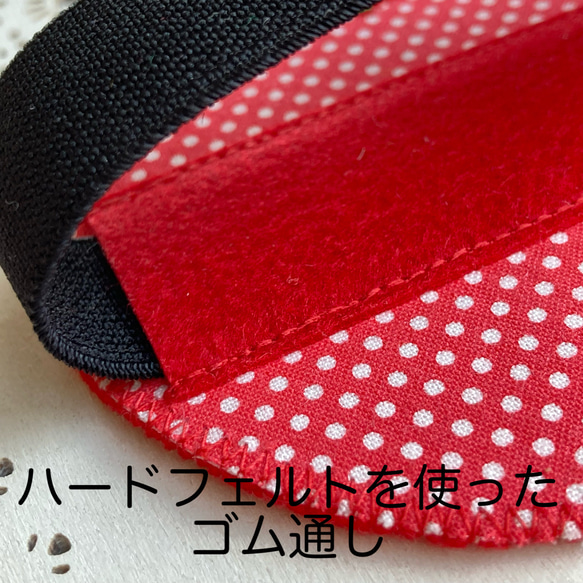 フェルトの名札★豆まき２月赤鬼さん★児童館や保育実習に★彡幼稚園バッジ　ワッペン名入れします　保育士　保育士名札 6枚目の画像