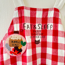 フェルトの名札★豆まき２月赤鬼さん★児童館や保育実習に★彡幼稚園バッジ　ワッペン名入れします　保育士　保育士名札 2枚目の画像