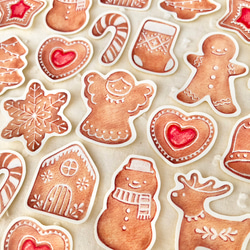 ジンジャーブレッドクッキー フレークシール 2枚目の画像