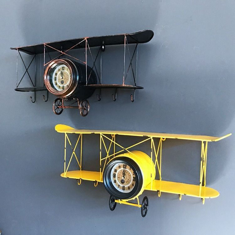 飛行機　レトロな時計&電話機　3点セット 飛行機　レトロな時計&電話機　3点セット
