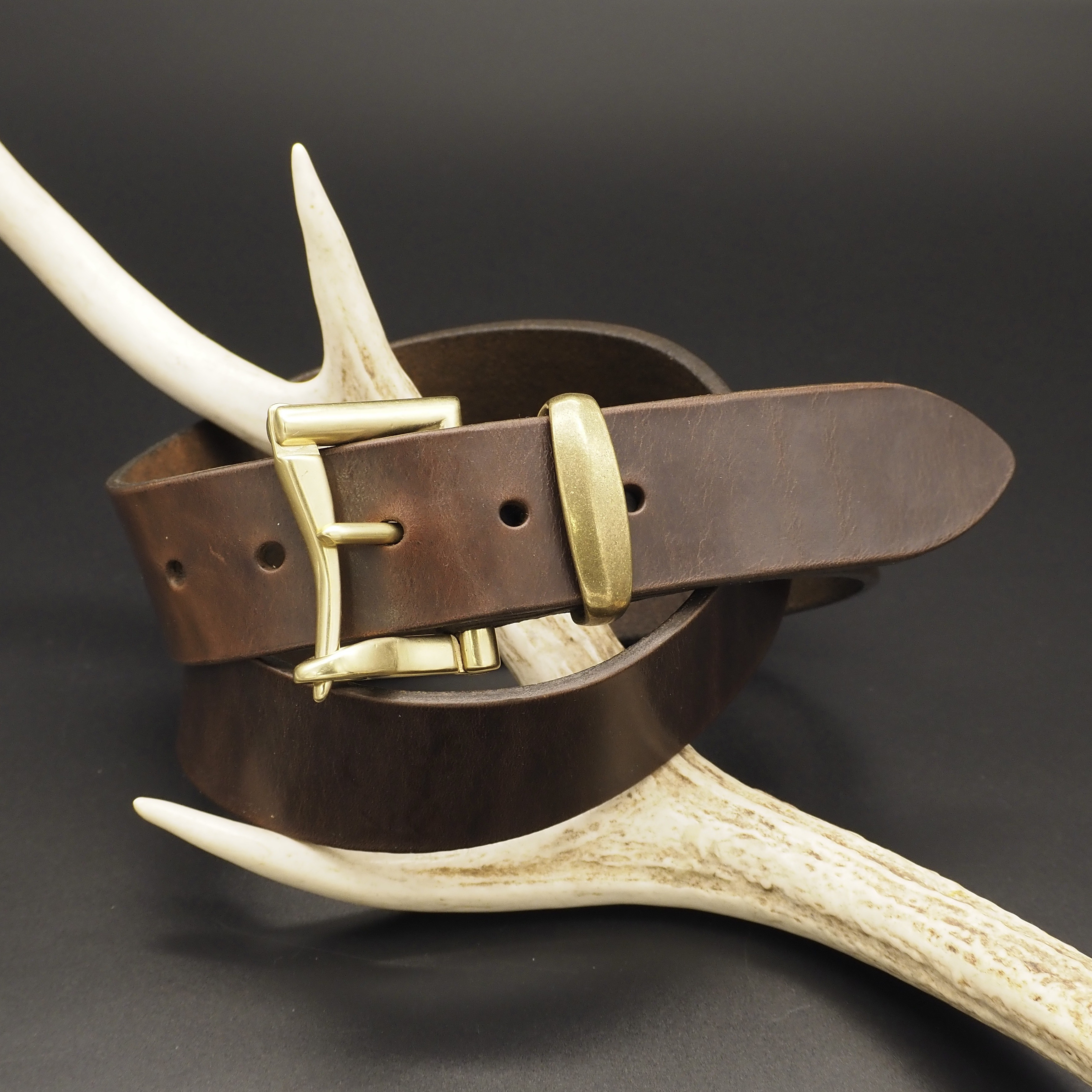 Belt-32 クイックリバース クロムエクセル レザーベルト 巾40mm 真鍮 ファイヤーマンバックル