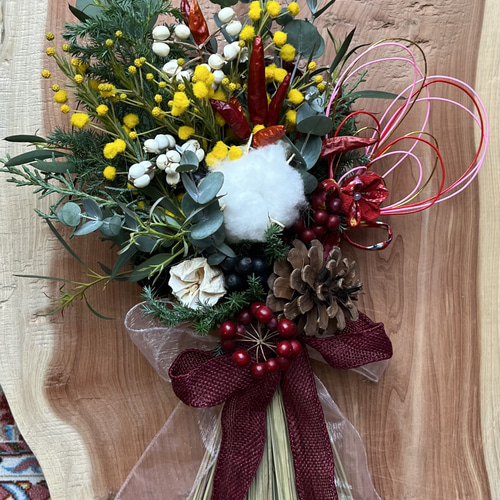 オーダーメイド】フレッシュ 正月飾り しめ縄・しめ飾り Couronne
