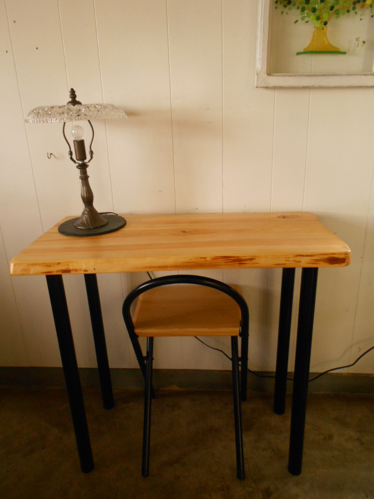 ひのきアイアンテーブル・イスセット06-25-2