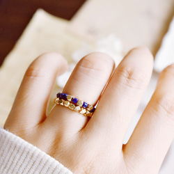 3タイプ ラピスラズリorメノウの指輪　ピンキーリング  12月or1月誕生石　1本or福袋　リング 8枚目の画像